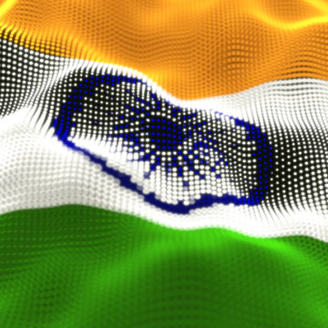 Abstract,Glowing,Particle,Wavy,Surface,With,India,Flag,Texture.,3d India State-owned SIDBI Completes Pilots for Asset Tokenization